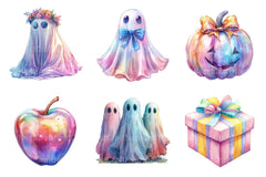 Halloween Ghost Iridescent Clipart Bundle - CraftNest - Digital Crafting and Art