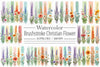 Brushstroke Christian Flower Clipart Bundle