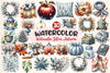 Silver Autumn Clipart Bundle 3
