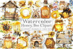 Honey Bee Clipart Bundle 21 - CraftNest - Digital Crafting and Art