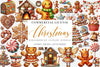 Gingerbread Kingdom Christmas Cookie Clipart Bundle
