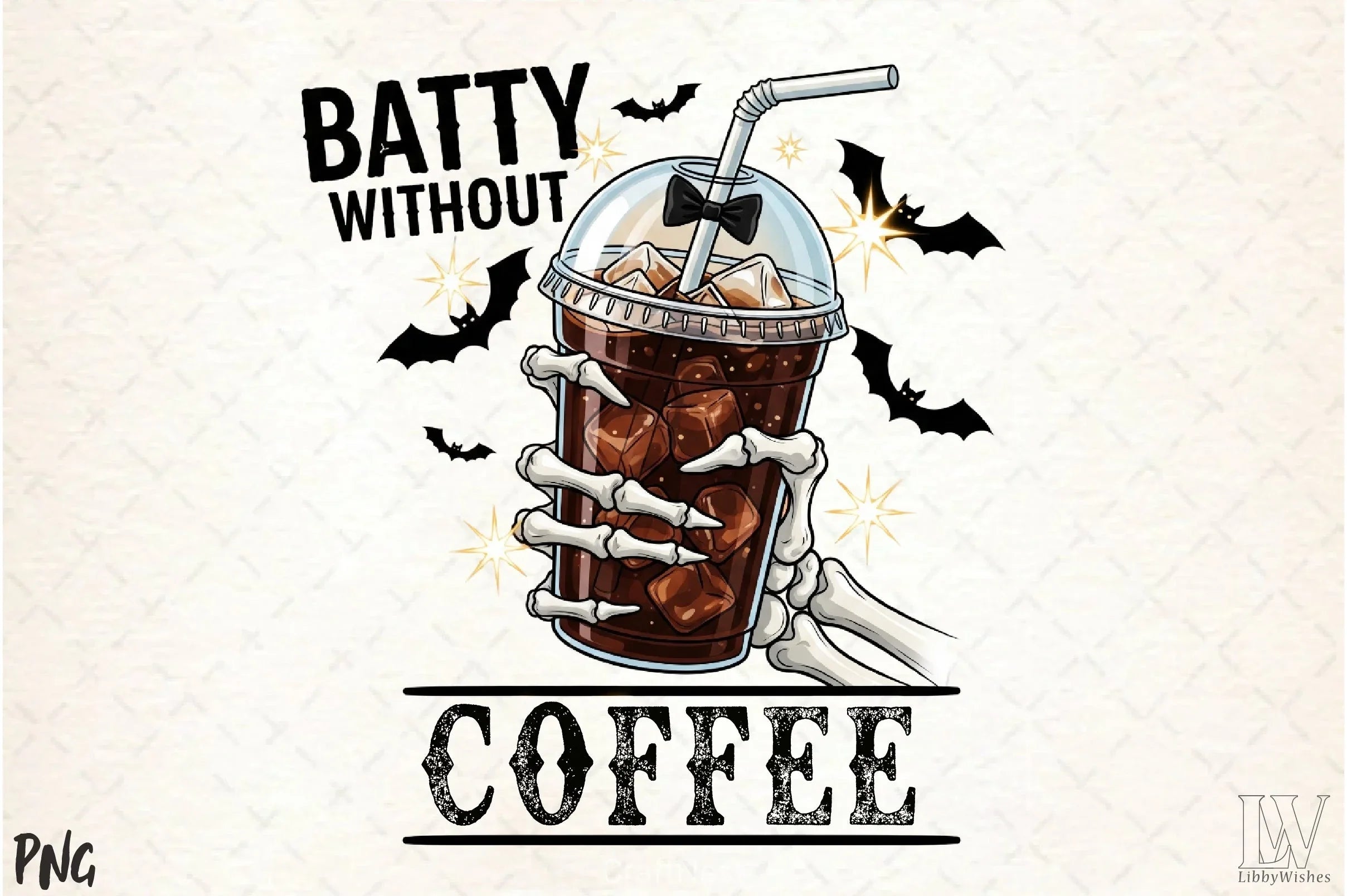 Batty Without Coffee Halloween Clipart Bundle - CraftNest - Digital Crafting and Art