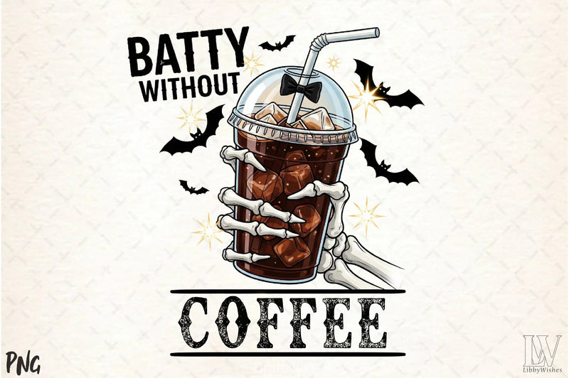 Batty Without Coffee Halloween Clipart Bundle - CraftNest - Digital Crafting and Art