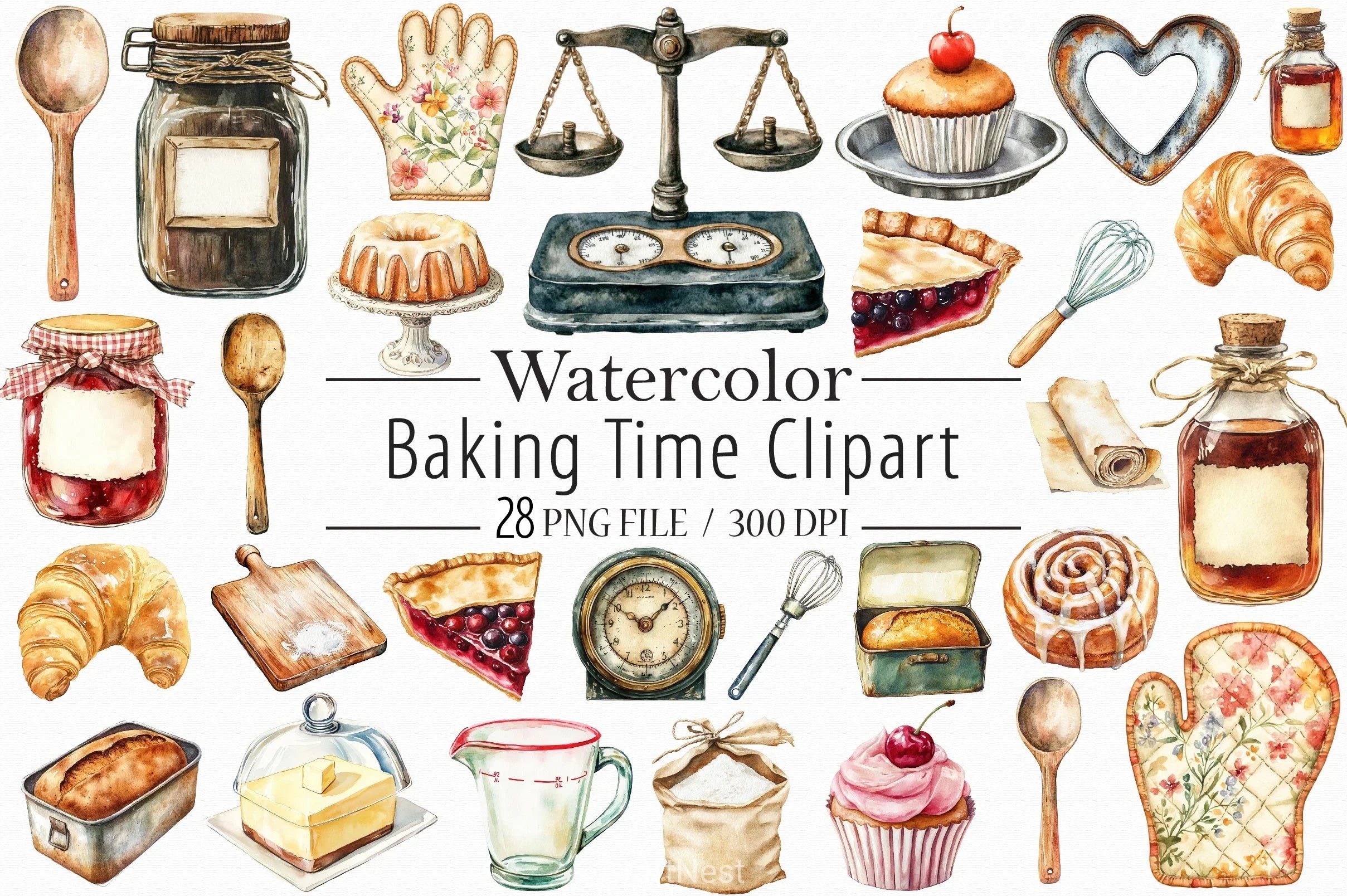 Baking Time Clipart Bundle - CraftNest - Digital Crafting and Art