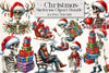 Christmas Skeletons Clipart Bundle