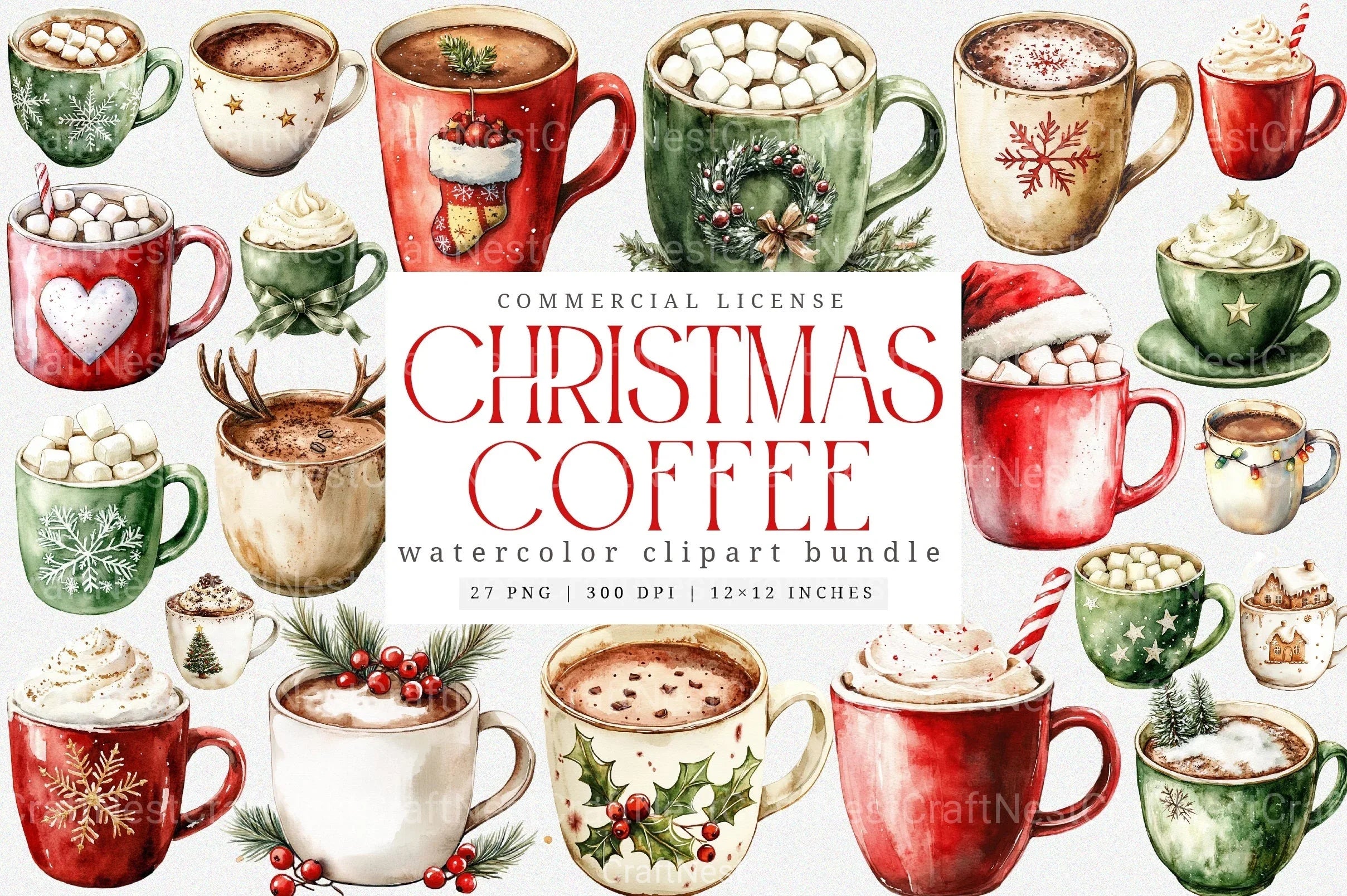 Christmas Sweets & Cozy Winter Clip Art Bundle - CraftNest - Digital Crafting and Art