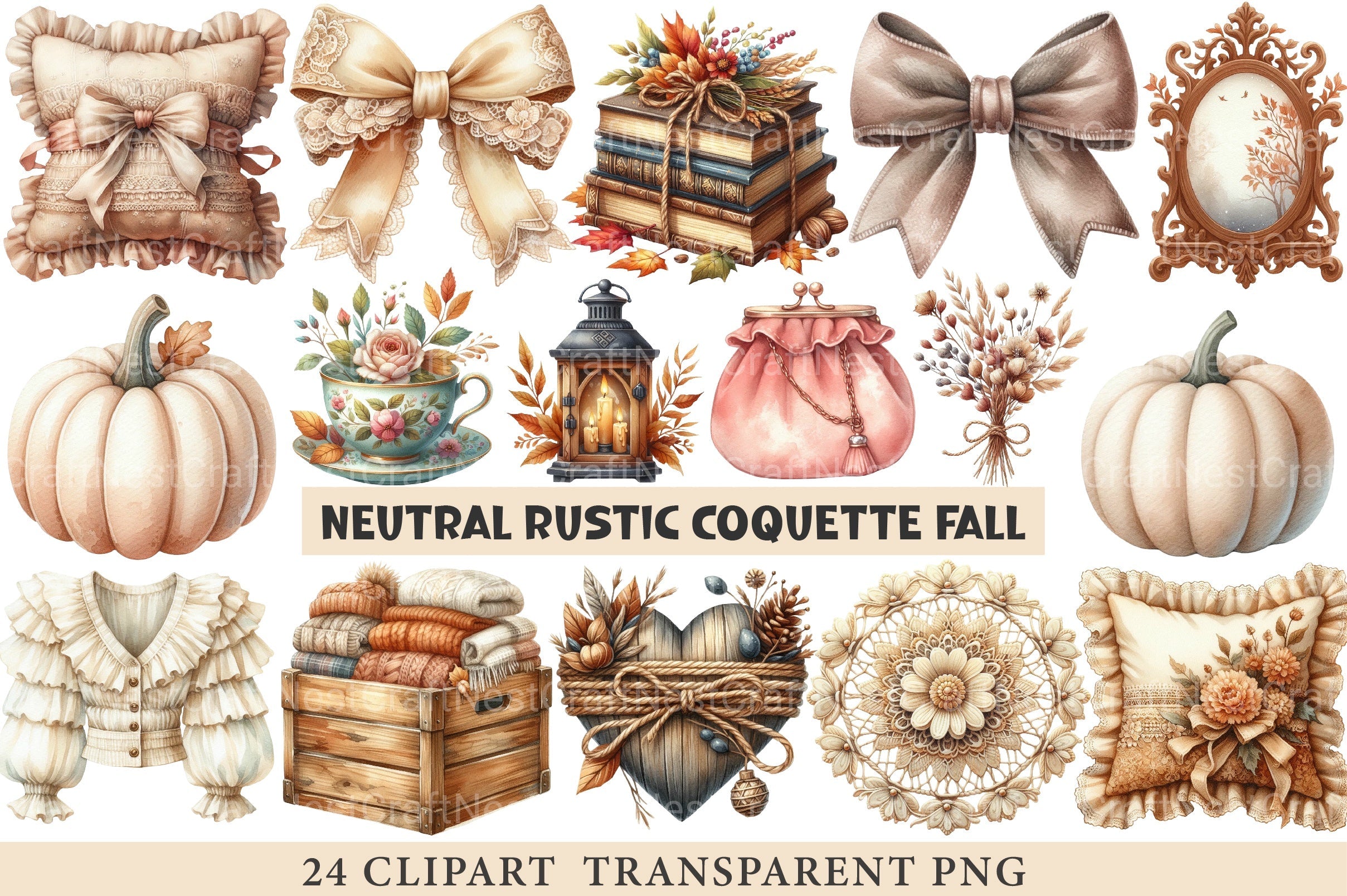Coquette Autumn Clipart