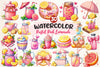 Pastel Pink Lemonade Summer Clipart Bundle