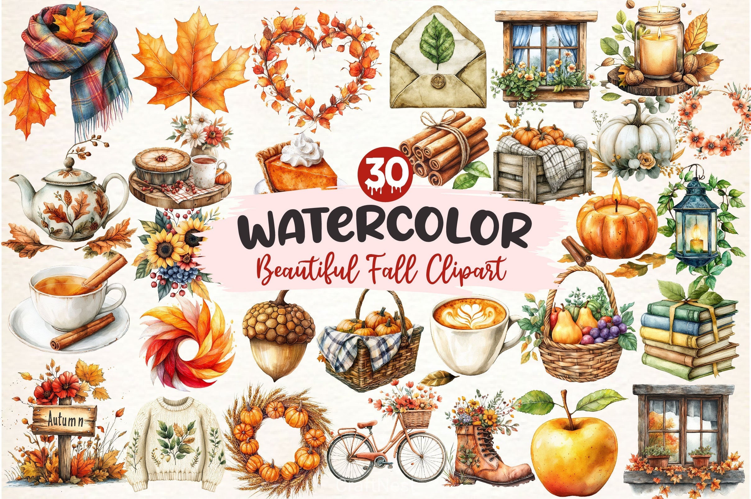 Beautiful Fall Clipart Bundle 3
