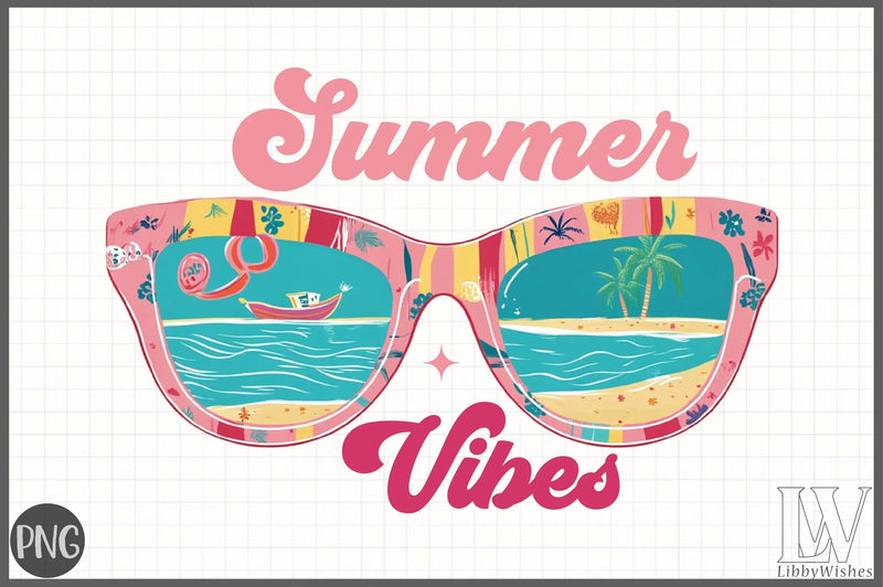 Summer Vibes Sunglasses Clipart Bundle - CraftNest - Digital Crafting and Art