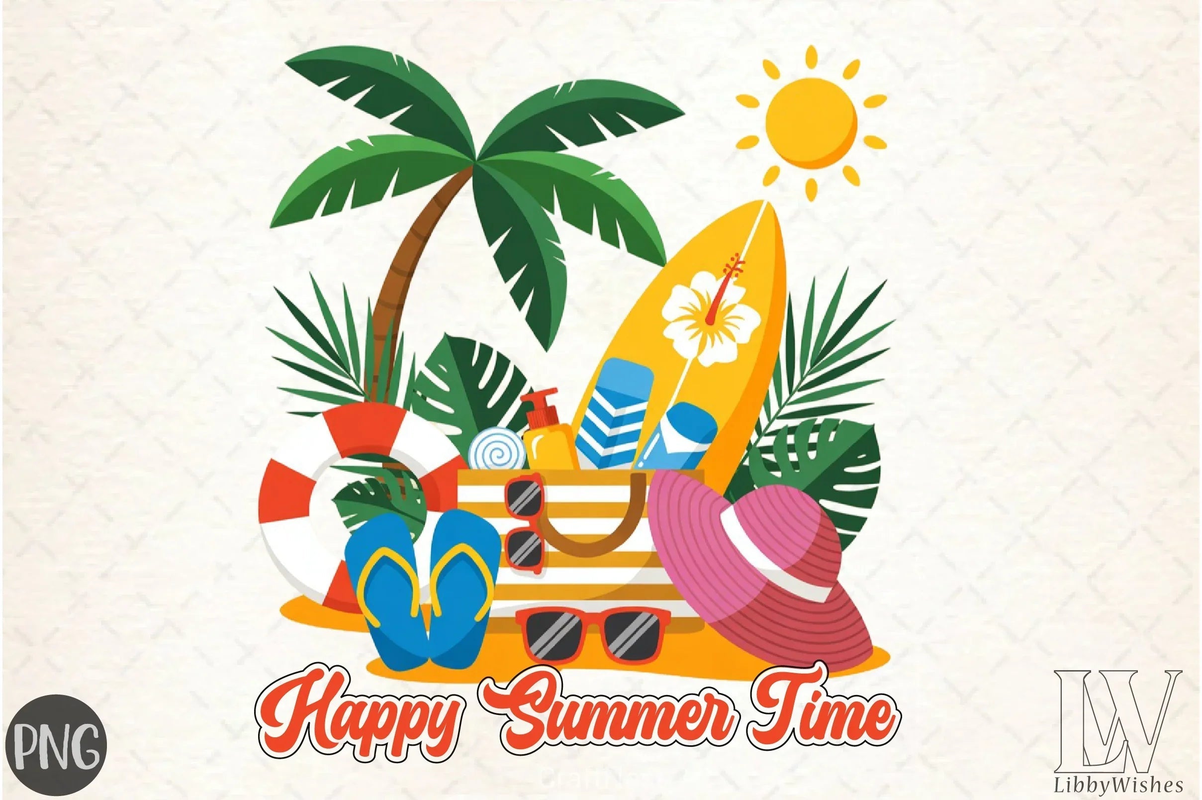 Happy Summer Clipart Bundle 5 - CraftNest - Digital Crafting and Art