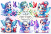 Cute Fairy With Butterfly Clipart Bundle 2