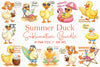 Summer Duck Clipart Bundle