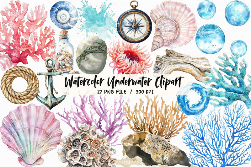 Underwater Clipart Bundle - CraftNest - Digital Crafting and Art