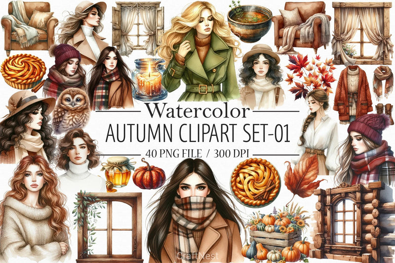Autumn Clipart Bundle 11 - CraftNest - Digital Crafting and Art