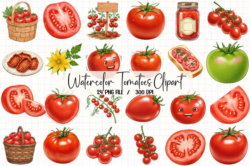 Tomatoes Clipart Bundle 3 - CraftNest - Digital Crafting and Art