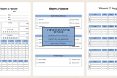 Fitness Planner KDP Planner - CraftNest - Digital Crafting and Art