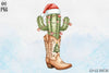 Cowboy Boots Christmas Clipart Bundle
