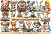 Animals Love Reading Clipart 1