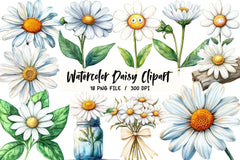 Daisy Clipart Bundle 2 - CraftNest - Digital Crafting and Art