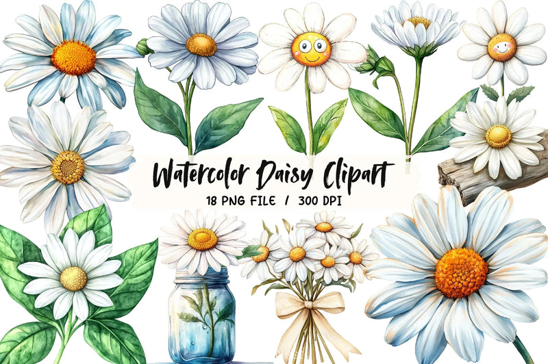 Daisy Clipart Bundle 2 - CraftNest - Digital Crafting and Art