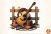 Guitar Cowboy Hat Fence Clipart Bundle