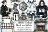 Black & White Christmas Clipart Bundle