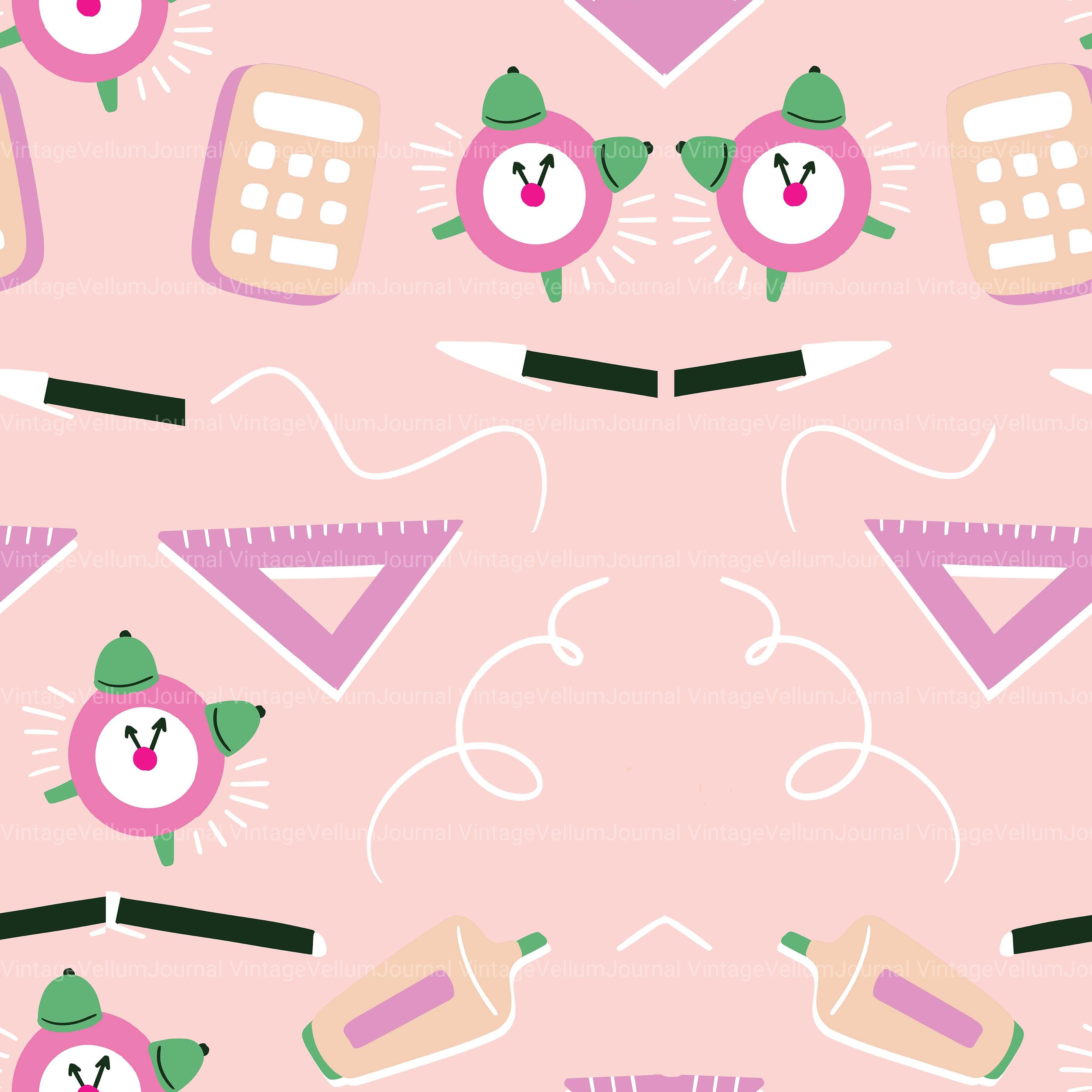 Back to School Seamless Digital Paper