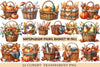 Picnic Basket In Fall Clipart Bundle