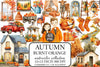 Burnt Orange Autumn Clipart Bundle