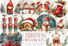 Vintage Christmas Ornaments Clipart Bundle