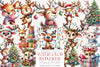 Funny Reindeer Christmas Clipart Bundle