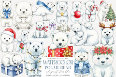 Polar Bear Christmas Clipart Bundle 2 - CraftNest - Digital Crafting and Art