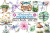 Summer Dragonfly Garden Clipart Bundle
