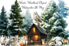 Winter Woodland Clipart Bundle - CraftNest - Digital Crafting and Art