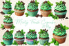 Minty Fresh Cupcake Clipart Bundle