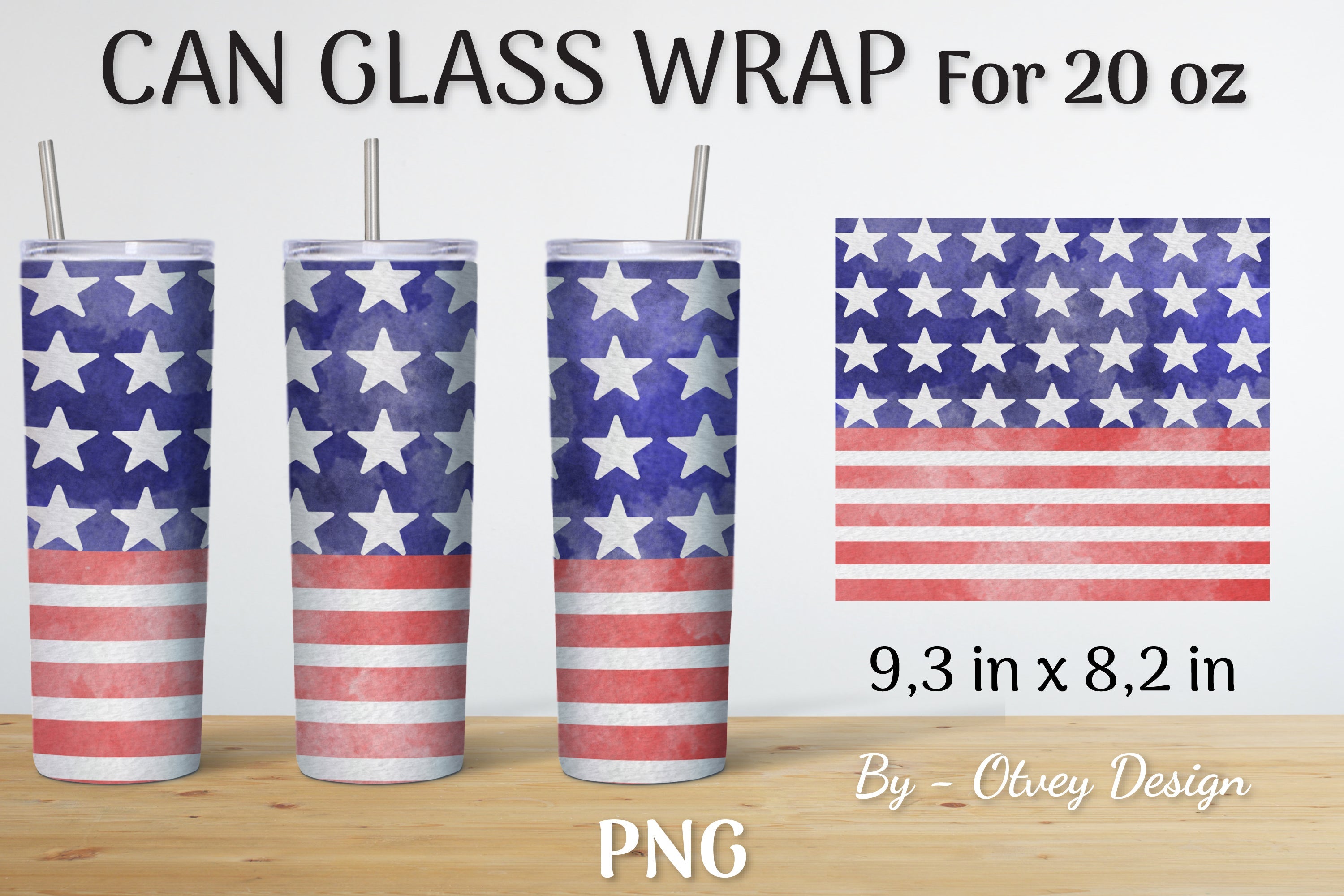 Patriotic 20 oz Tumbler Wraps SVG Bundle