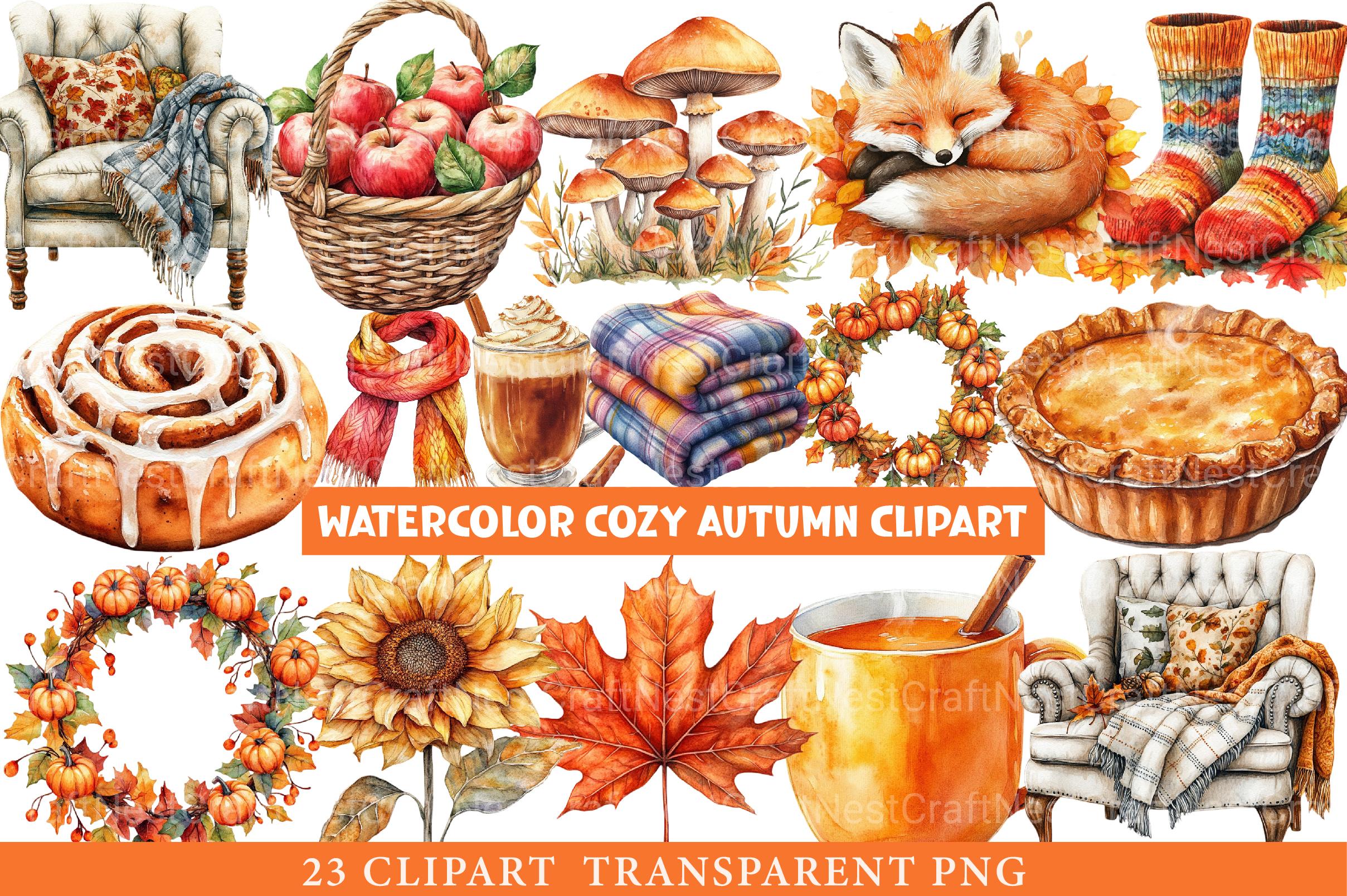 Cozy Autumn Clipart Bundle