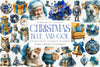 Blue and Gold Christmas Navy Clipart Bundle