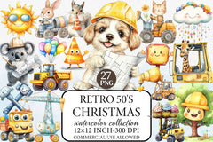 Cute Construction Clipart Bundle 22 - CraftNest - Digital Crafting and Art