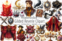 Gilded Reverie Clipart Bundle - CraftNest - Digital Crafting and Art