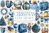 Gold and Blue Christmas Clipart Bundle