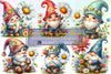 Cute Gnomes Daisy Clipart Bundle