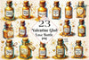 Golden Love Sparkle Bottle Clipart Bundle