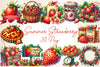 Summer Strawberry Clipart Bundle