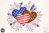 USA Hearts Fireworks Clipart Bundle