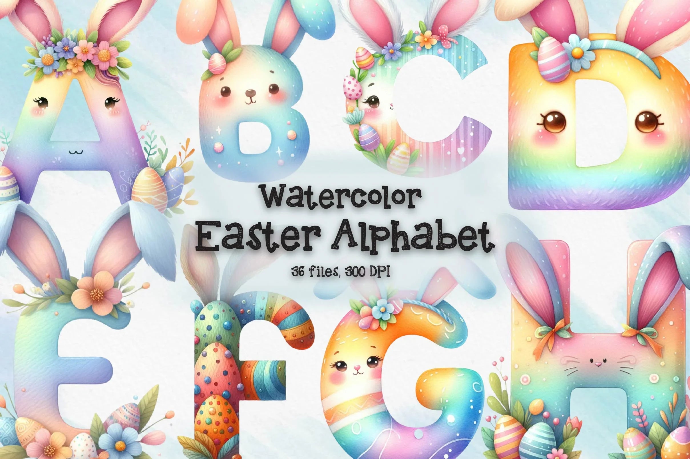 Easter Alphabet And Number Clipart Bundle - CraftNest - Digital Crafting and Art