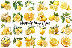 Lemon Clipart Bundle 7 - CraftNest - Digital Crafting and Art
