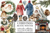Rustic Winter Christmas Clipart Bundle