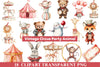 Vintage Circus Party Animals Clipart